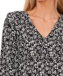 CeCe Women's Long-Sleeve V-Neck Tie-Cuff Blouse 10 CeCe Women's Long-Sleeve V-Neck Tie-Cuff Blouse -CeCe cloth-shop 22664832 fpx