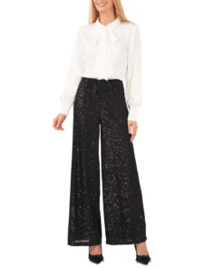 CeCe Women's Long Sleeve Button-Up Bow Blouse -CeCe cloth-shop 22664924 fpx