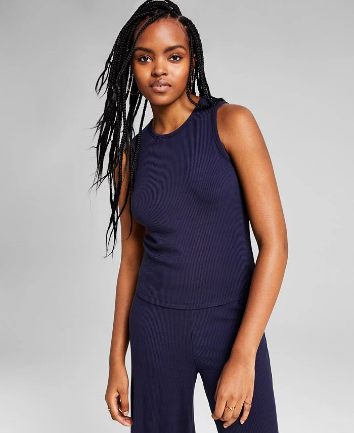 And Now This Women's Ribbed Sleeveless Crew-Neck Top 1 And Now This Women's Ribbed Sleeveless Crew-Neck Top