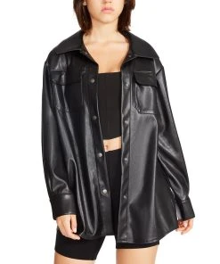 Steve Madden Women's Faux Good Measure Shacket