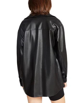 Steve Madden Women's Faux Good Measure Shacket 2 Steve Madden Women's Faux Good Measure Shacket - Image 2