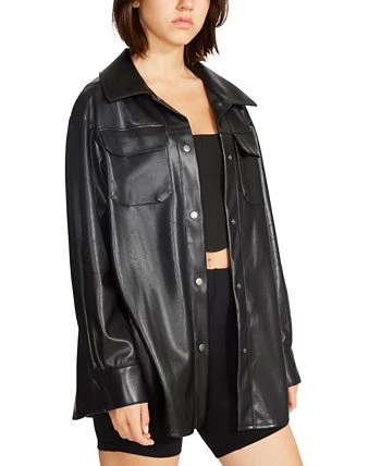 Steve Madden Women's Faux Good Measure Shacket 3 Steve Madden Women's Faux Good Measure Shacket - Image 3