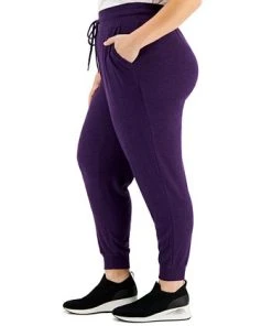 ID Ideology Plus Size Drawstring Knit Joggers, Created For Macy's -CeCe cloth-shop 22683854 fpx