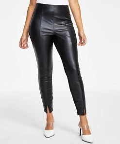 Bar III Faux-Leather Leggings, Created For Macy's