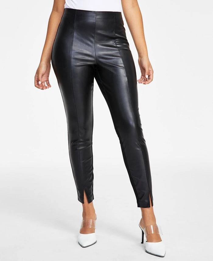 Bar III Faux-Leather Leggings, Created For Macy's 1 Bar III Faux-Leather Leggings, Created For Macy's