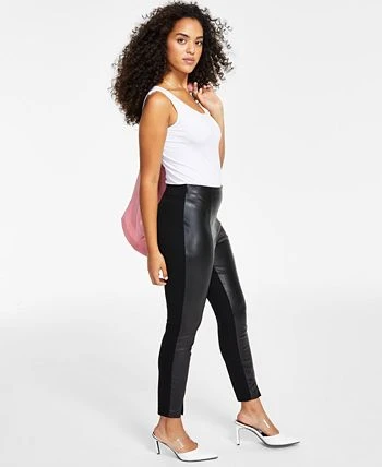 Bar III Faux-Leather Leggings, Created For Macy's 3 Bar III Faux-Leather Leggings, Created For Macy's - Image 3