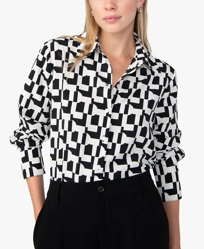 Sanctuary Women's Wide-Cuff Button-Front Shirt 4 Sanctuary Women's Wide-Cuff Button-Front Shirt - Image 4