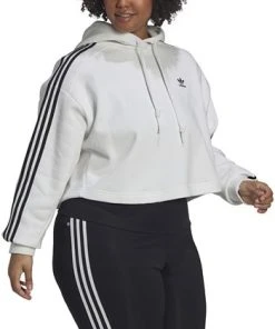 ADIDAS Plus Size Long-Sleeve Logo Hoodie -CeCe cloth-shop 22722482 fpx
