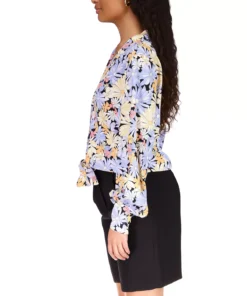Sanctuary Women's Floral Tie-Front V-Neck Blouse 6 Sanctuary Women's Floral Tie-Front V-Neck Blouse -CeCe cloth-shop 22722590 fpx