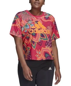 ADIDAS Women's Farm Rio Logo-Front Short-Sleeve T-Shirt