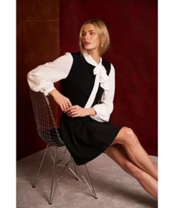 CeCe Women's Mix-Media Knit Top -CeCe cloth-shop 22723950 fpx