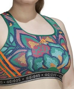 ADIDAS Plus Size Farm Rio Printed Medium-Impact Sport Bra -CeCe cloth-shop 22724096 fpx