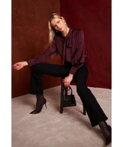 CeCe Women's Long Sleeve Button-Up Bow Blouse -CeCe cloth-shop 22724127 fpx