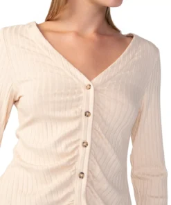 Sanctuary Women's Wide Cuff V-Neck Knit Blouse -CeCe cloth-shop 22724149 fpx