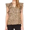Michael Kors Women's Wildcat Printed Ruffled Top