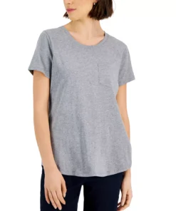 Style & Co Women's Pocket T-Shirt, Created For Macy's