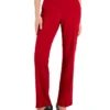 Kasper Women's Faux-Fly Pull-On Wide-Leg Pants