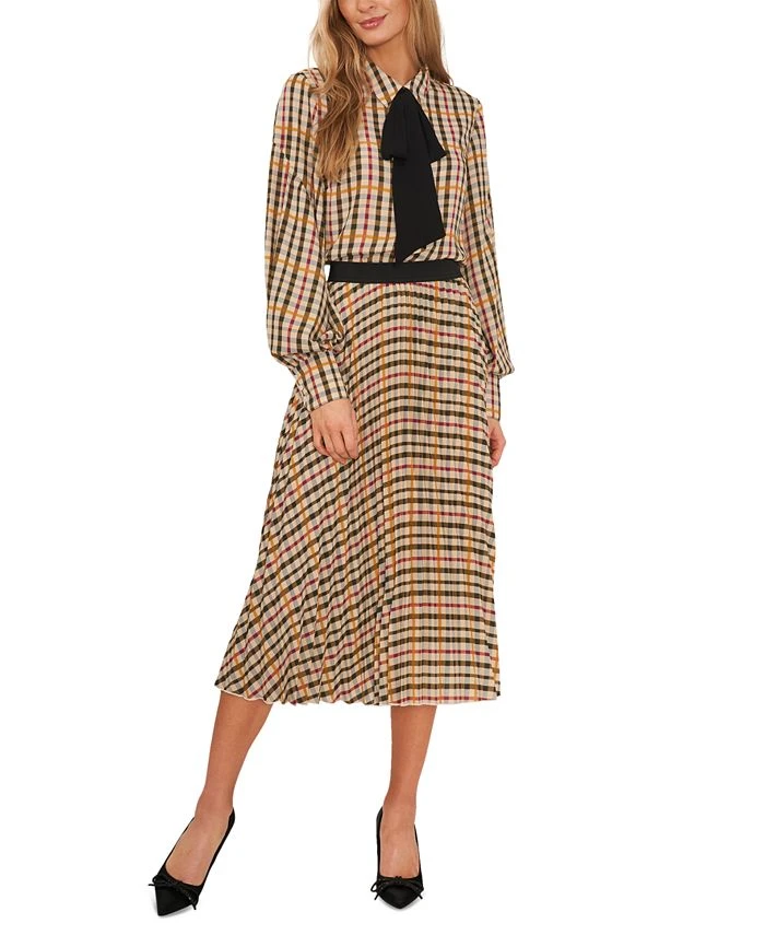 CeCe Women's Button-Up Bow-Neck Blouse 4 CeCe Women's Button-Up Bow-Neck Blouse - Image 4