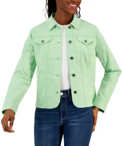 Charter Club Women's Denim Jacket, Created For Macy's -CeCe cloth-shop 22769405 fpx