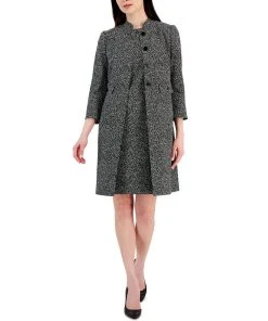 Anne Klein Women's Audrey Hepburn Jacquard Topper Jacket