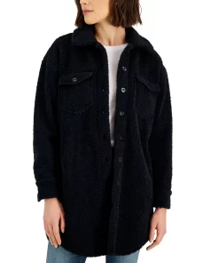 Style & Co Women's Faux-Sherpa Shacket, Created For Macy's -CeCe cloth-shop 22779315 fpx