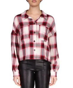 Sanctuary Plaid Flannel Button Down Top