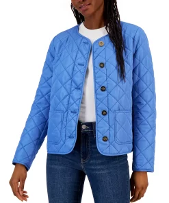Charter Club Women's Quilted Patch-Pocket Jacket, Created For Macy's -CeCe cloth-shop 22781364 fpx