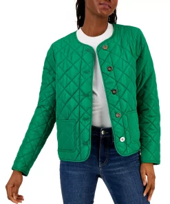 Charter Club Women's Quilted Patch-Pocket Jacket, Created For Macy's -CeCe cloth-shop 22781367 fpx