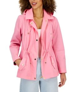 Charter Club Women's Water-Resistant Hooded Anorak Jacket, Created For Macy's