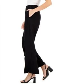 INC International Concepts Women's High-Rise Front-Slit Flare-Leg Pants, Created For Macy's -CeCe cloth-shop 22783635 fpx