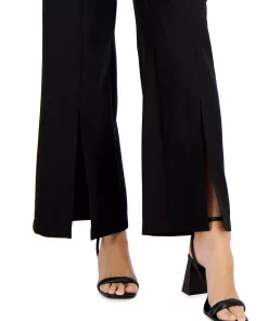 INC International Concepts Women's High-Rise Front-Slit Flare-Leg Pants, Created For Macy's -CeCe cloth-shop 22783636 fpx