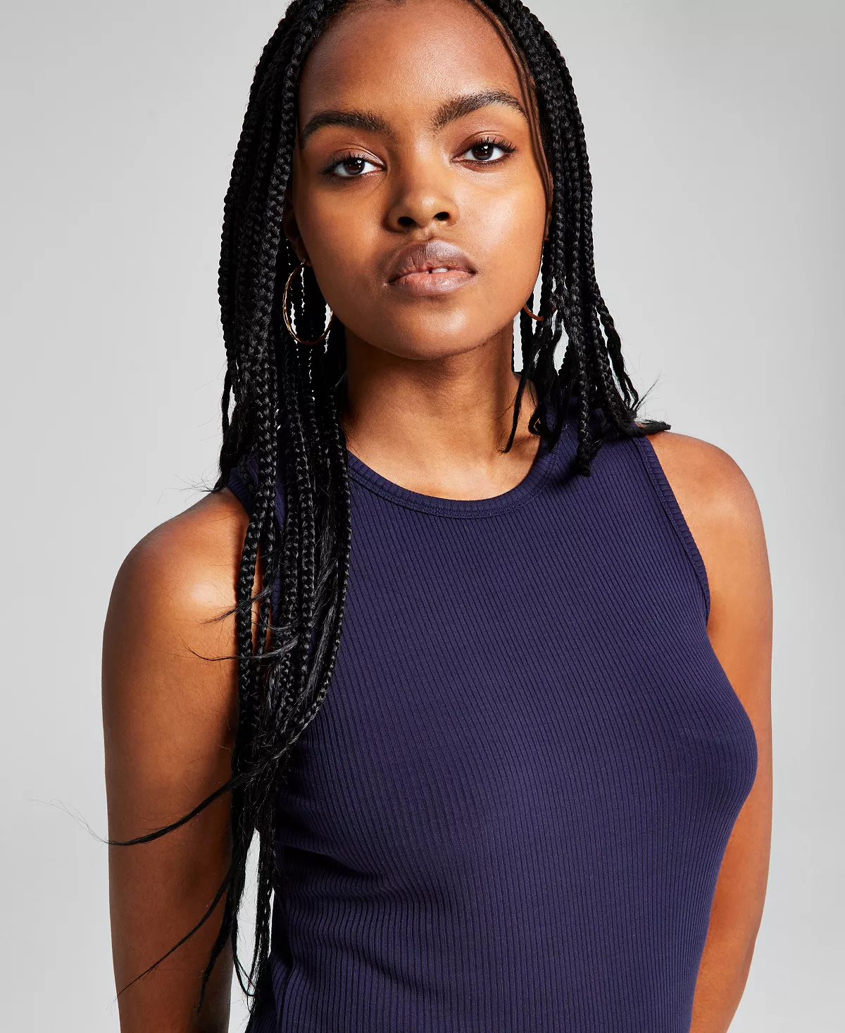 And Now This Women's Ribbed Sleeveless Crew-Neck Top 3 And Now This Women's Ribbed Sleeveless Crew-Neck Top - Image 3