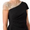 Adrianna Papell Women's Mixed-Media Embellished Top