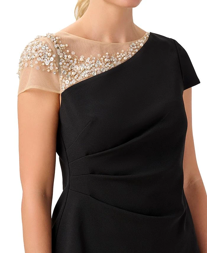 Adrianna Papell Women's Mixed-Media Embellished Top 1 Adrianna Papell Women's Mixed-Media Embellished Top