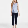 Bar III Women's Sleeveless Bow-Tie Blouse, Created For Macy's