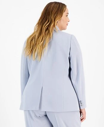 Bar III Plus Size Textured Crepe Single-Button Blazer, Created For Macy's 2 Bar III Plus Size Textured Crepe Single-Button Blazer, Created For Macy's - Image 2