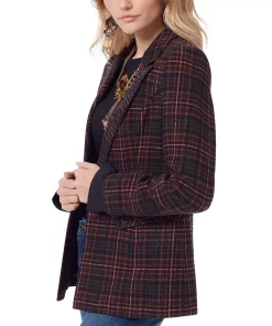 Sam Edelman Women's Margot Embellished Plaid Blazer 6 Sam Edelman Women's Margot Embellished Plaid Blazer -CeCe cloth-shop 22812760 fpx
