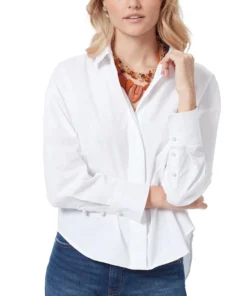 Sam Edelman Women's Odette Cotton Pleated-Back Shirt