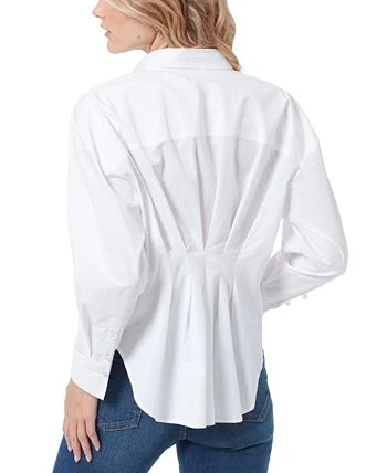 Sam Edelman Women's Odette Cotton Pleated-Back Shirt 2 Sam Edelman Women's Odette Cotton Pleated-Back Shirt - Image 2