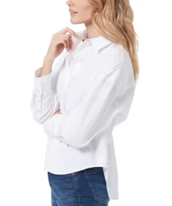 Sam Edelman Women's Odette Cotton Pleated-Back Shirt 6 Sam Edelman Women's Odette Cotton Pleated-Back Shirt -CeCe cloth-shop 22812989 fpx