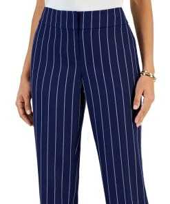 Kasper Women's Mid-Rise Straight-Leg Pinstripe Pants -CeCe cloth-shop 22813332 fpx