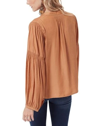 Sam Edelman Women's Emmeline Smocking-Trimmed Blouse 2 Sam Edelman Women's Emmeline Smocking-Trimmed Blouse - Image 2