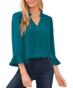 CeCe Ruffle-Sleeve Top