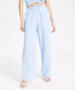 And Now This Women's Textured High-Rise Pull-On Pants -CeCe cloth-shop 22836340 fpx