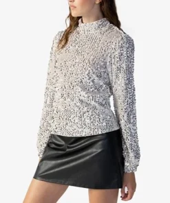 Sanctuary All Nighter Mock-Neck Top -CeCe cloth-shop 22836410 fpx