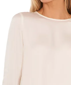 CeCe Women's Ruffled-Cuff Long-Sleeve Round-Neck Blouse -CeCe cloth-shop 22839619 fpx