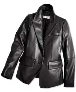 Anne Klein Women's Leather Blazer Coat -CeCe cloth-shop 22850615 fpx
