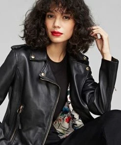 Sam Edelman Women's Leather Moto Jacket -CeCe cloth-shop 22851654 fpx