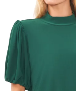 CeCe Women's Mock-Neck Short-Balloon-Sleeve Top -CeCe cloth-shop 22853500 fpx