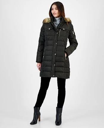 Michael Kors Women's Faux-Fur-Trim Hooded Puffer Coat, Created For Macy's 3 Michael Kors Women's Faux-Fur-Trim Hooded Puffer Coat, Created For Macy's - Image 3